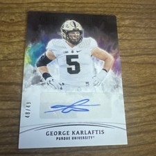 2022 Origins Rookie Auto purple OA-GKA George Karlaftis Purdue #'d 48/49