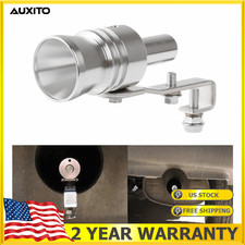 Xl Blow Off Valve Noise Whistle Simulator Turbo Sound Car Muffler Tip Kit Silver