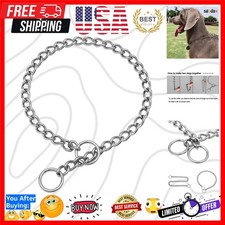 Chain Dog Training Choke Collar, 304 Stainless Steel, Total Length 22 in, 3 mm