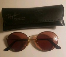 Vintage B L 145 Ray Ban Eyeglasses Sunglasses Brown Gold Oval 52021 For Frames