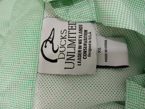 Ducks Unlimited Long Sleeve Vented Mens Shirt Green Sz XL 80th Anniversary - Picture 6 of 10