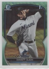 2023 Bowman Draft Chrome Aqua Wave Refractor 114/125 Emmett Olson #BDC-10 1s10