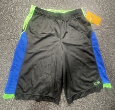 Champion Boys Athletic/ Basketball Shorts L 12-14 Blk/ Grn/ Roy.blue NWT 99070