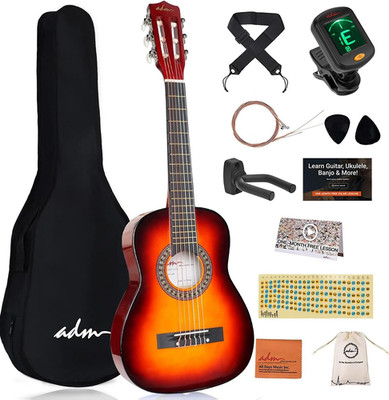 Beginner Acoustic Classical Guitar 30 Inch Nylon Strings Wooden Guitar