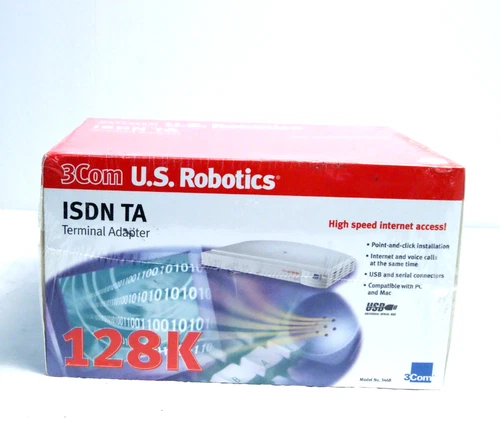 3Com U.S. Robotics ISDN TA Terminal Adapter 128K, USB & Serial Connectors SEALED