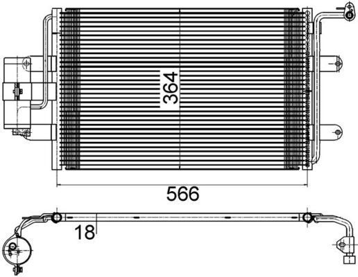 Mahle Ac 180 000S Kondensator, Klimaanlage FüR Audi Seat Skoda Vw-image