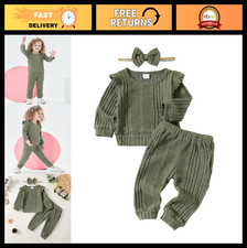 Toddler Baby Girl Fall Winter Sweatsuit Set - Infant Sweatshirt  Pants Outfit