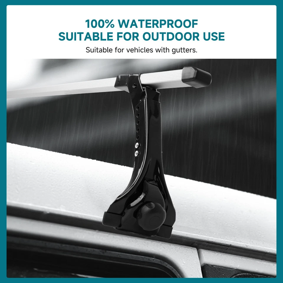 Portaequipajes travesaños barra de techo escalera canalón 63" para Dodge Ram Van B250 B350 Foto 3 de 4