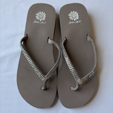 Yellow Box Jelly Rhinestone Sandals, Comfortable Low Wedge