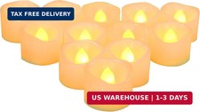 Battery Operated Flameless Votive Candles LED Tea Lights Amber Light 12 PCS