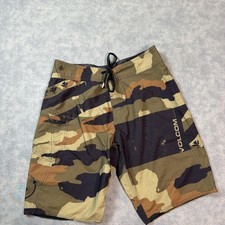 Volcom Mod-Tech Board Shorts Mens 30 Multicolor Camo Swim Trunks Pocket Surf