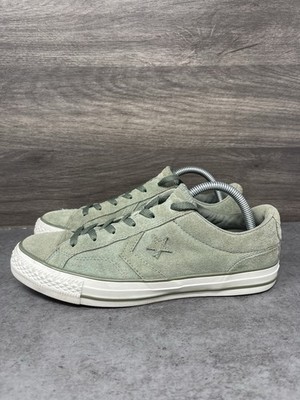 Converse Star Player Ox Sneakers Womens Size 9 Olive Green Suede 161317C