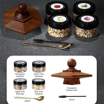 Glass Top Cocktail Smoker Kit - Whiskey, Drinks, Bartender Accessories
