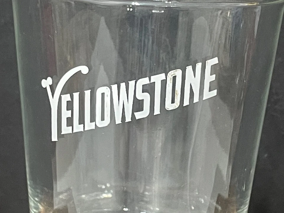 Yellowstone Bourbon Whiskey Rocks Glass - White Lettering - Image 2 of 4