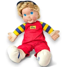 Playskool My Buddy Soft Body Doll Blond Hair with Hat Shoes Vintage 1990 22"