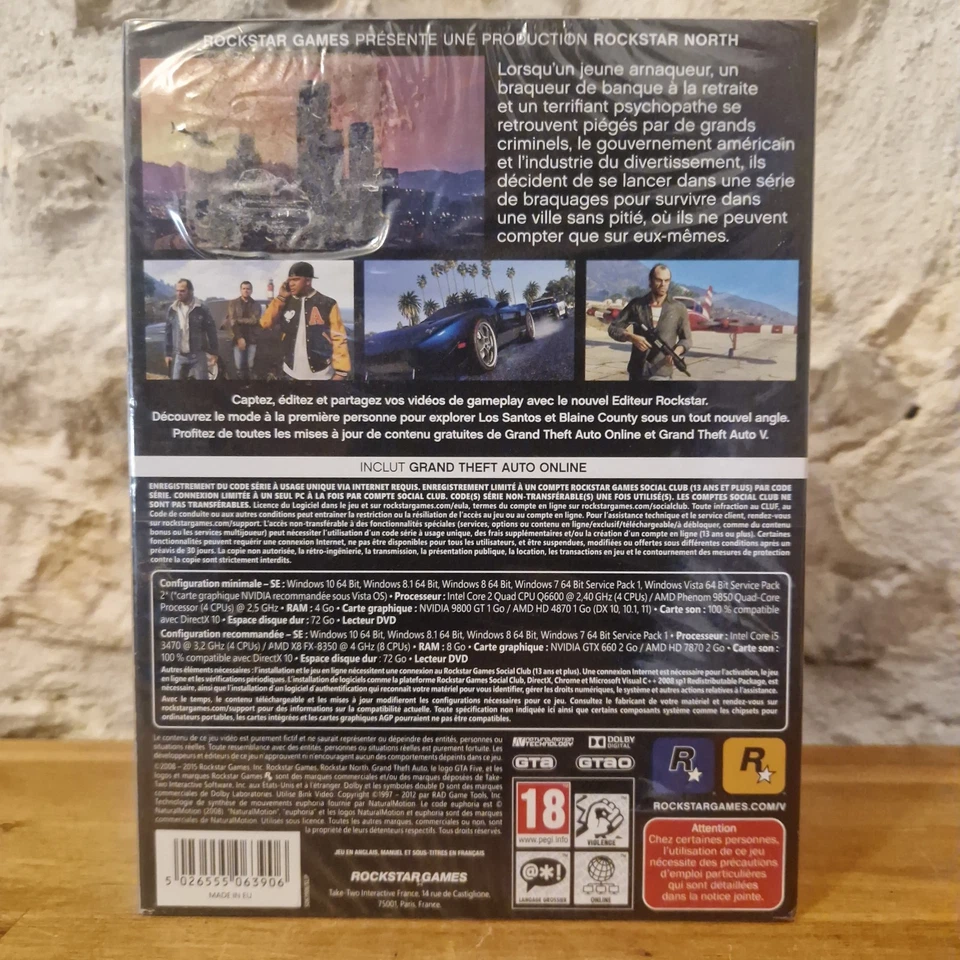 GRAND THEFT AUTO V GTA 5 PC - COFFRET BIG BOX COLLECTOR FR  NEUF SOUS BLISTER - Photo 3/4