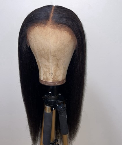 Fitted Glueless 360 HD lace Wig Kinky Straight and invisible band. (OMGHERHAIR)