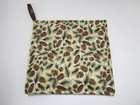 Balsam Fir Filled 7" HOT PAD Cream Pine Cone Branches Pine Tree trivet accent