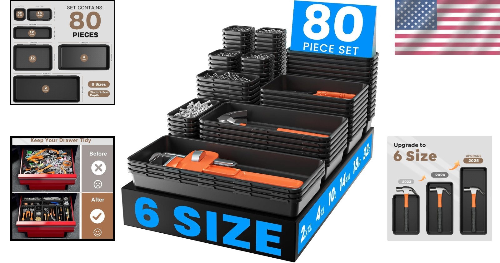 Heavy-Duty Garage Organization Storage Tray