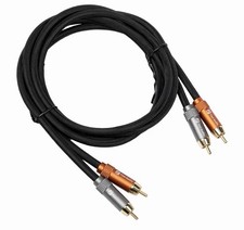 2RCA to 2RCA Cable 3.9Ft, Gold-Plated 2 RCA Male to 2 RCA Male