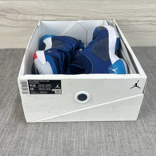 Jordan 37 XXXVII Low Fraternity Military Blue White DV9909-401 Men’s Size 11.5 - Picture 8 of 9