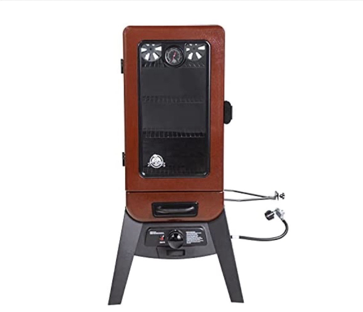 Pit Boss 3-Series Gas Vertical Smoker Red Rock, Built-in The