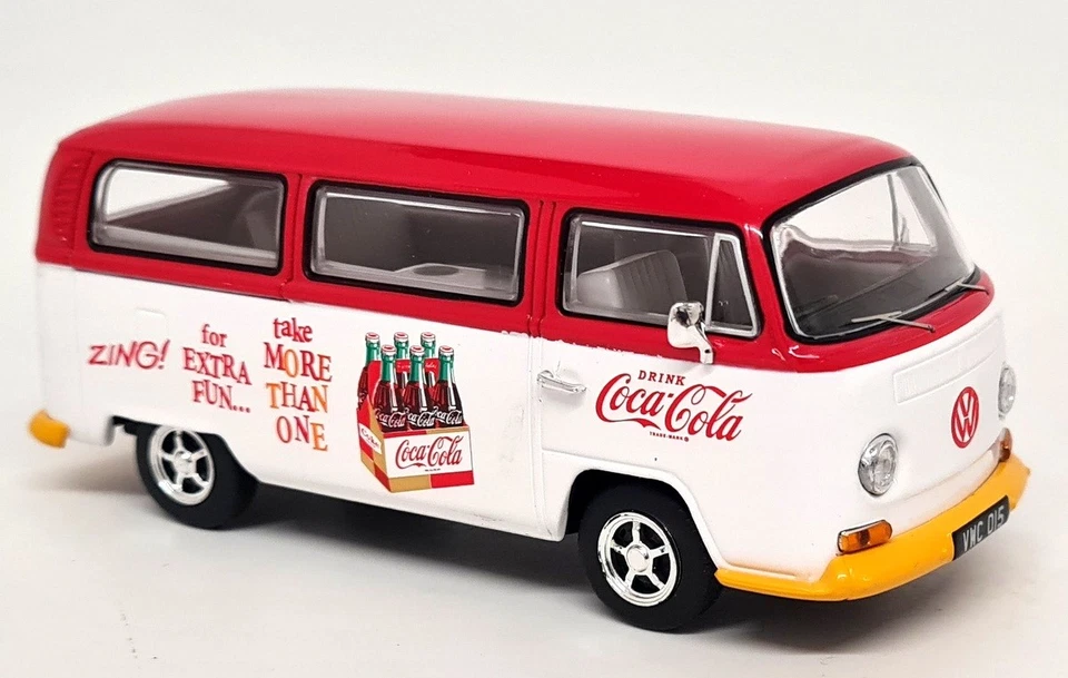Corgi 1/43 Volkswagen T2 Bay Window Coke Coca Cola Camper Diecast Model Car - Image 4 of 4