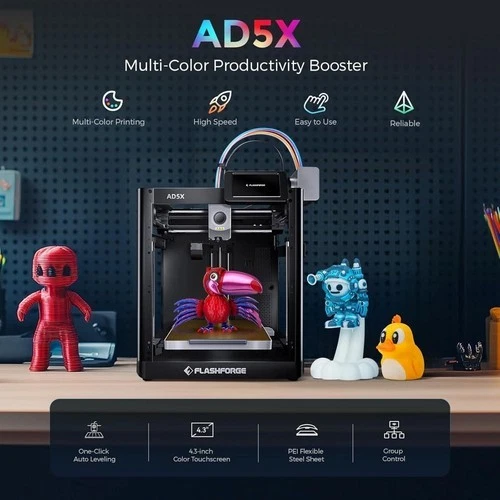 FLASHFORGE 3D Printer Adventurer 5X Core XY High Speed Printing Multi-Color AD5X - Image 2 of 4