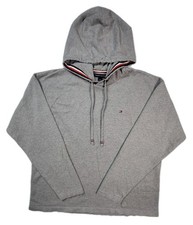 Tommy Hilfiger Hoodie Pullover Sweater Mens Size Large Gray
