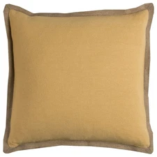 22x22 Rizzy Home Yellow Solid Bold Pillow Cover Square T11029 - Aprx 22" x 22"