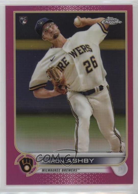 2022 Topps Chrome Magenta Refractor 93/399 Aaron Ashby #80 0uh2