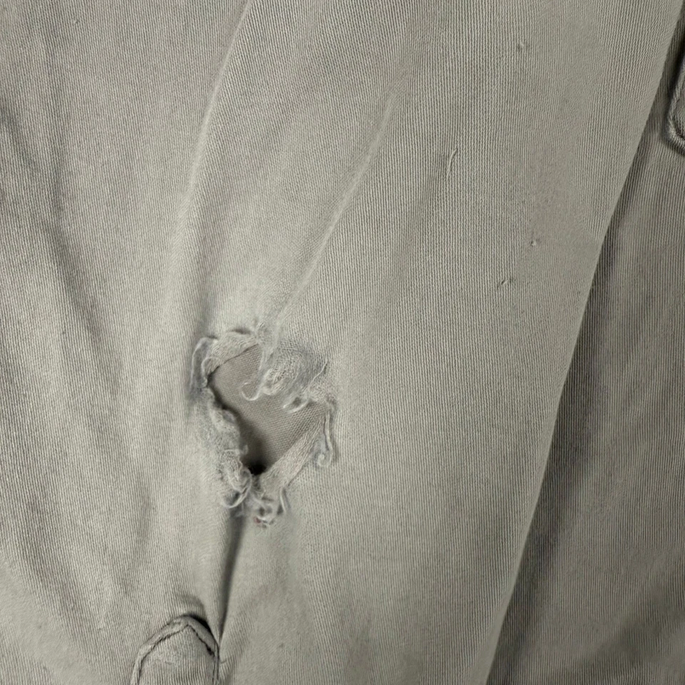 Wrangler Flame Resistant FR Work Shirt Western Gray HRC2 Pearl Snap Button Up - Image 2 of 4