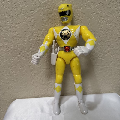 #ad #ad Bandai 1993 Mighty Morphin Power Rangers 8#x27;#x27; TRINI Yellow Ranger Super Clean Gun $30.00