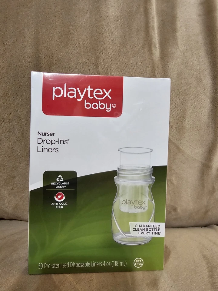 Лот из 4 вкладышей для бутылок Playtex 4 унции 50 штук каждая 200 штук НОВЫЕ - Изображение 3 из 4