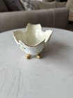 Porcelain footed bowl with hand-painted pink roses and gold trim — photo 7