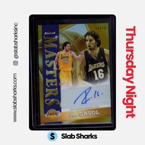 2025 TOPPS FINEST #MA-PG PAU GASOL MASTERS AUTO GOLD REFRACTOR /50