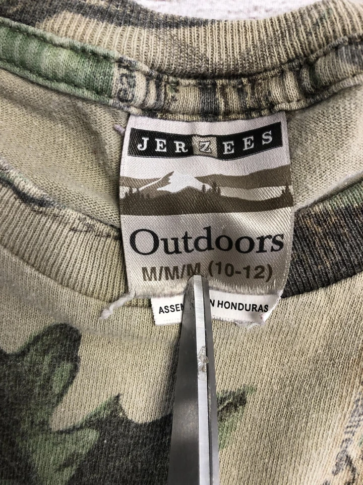 Camisa Jerzees Exterior Juvenil Mediana 10-12 Camuflada Manga Larga Caza Algodón Foto 2 de 4