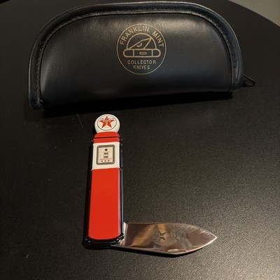 VINTAGE Franklin Mint Texaco Gas Pump Pocket Knife