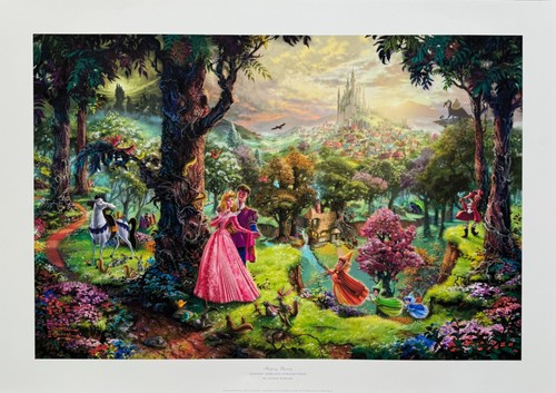 Thomas Kinkade SLEEPING BEAUTY Hand Signed Limited Edition Lithograph 18" x 27" - Picture 5 of 9