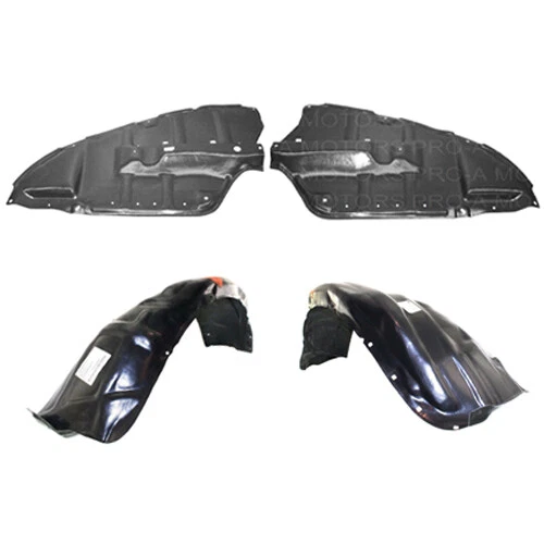 New Front Fender Liner & Undercover Set W/ Clips For 2004-2008 Toyota Solara - Image 2 of 4