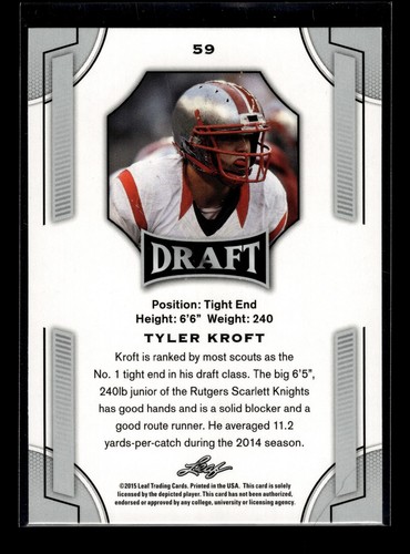 2014 Leaf Draft #59 Trent Murphy (EX)(FTB) - Picture 2 of 2