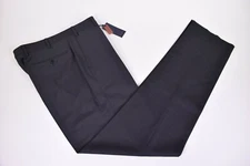 Zanella NWT Flat Front Dress Pants Size 34 In Charcoal Gray Stretch Wool Todd 