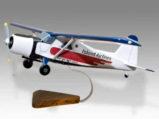 De Havilland DHC-2 Beaver Island Airlines Desk Wood Airplane Model Large 1/32