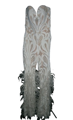 Plush BCBG ostrich feather belt  One Size ❤️ $128 BCBGMAXAZRIA Stone Column Plush Ostrich Feather  main image 4
