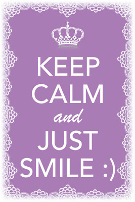 Blechschild 20x30 Keep calm and just smile Lebensmotto Wand + Tür Schild Wand De