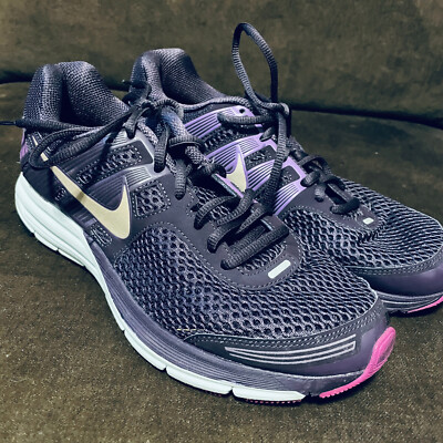 Nike Structure 16 Running Shoes 536974-525 Mesh Women's 9 US Purple Pink