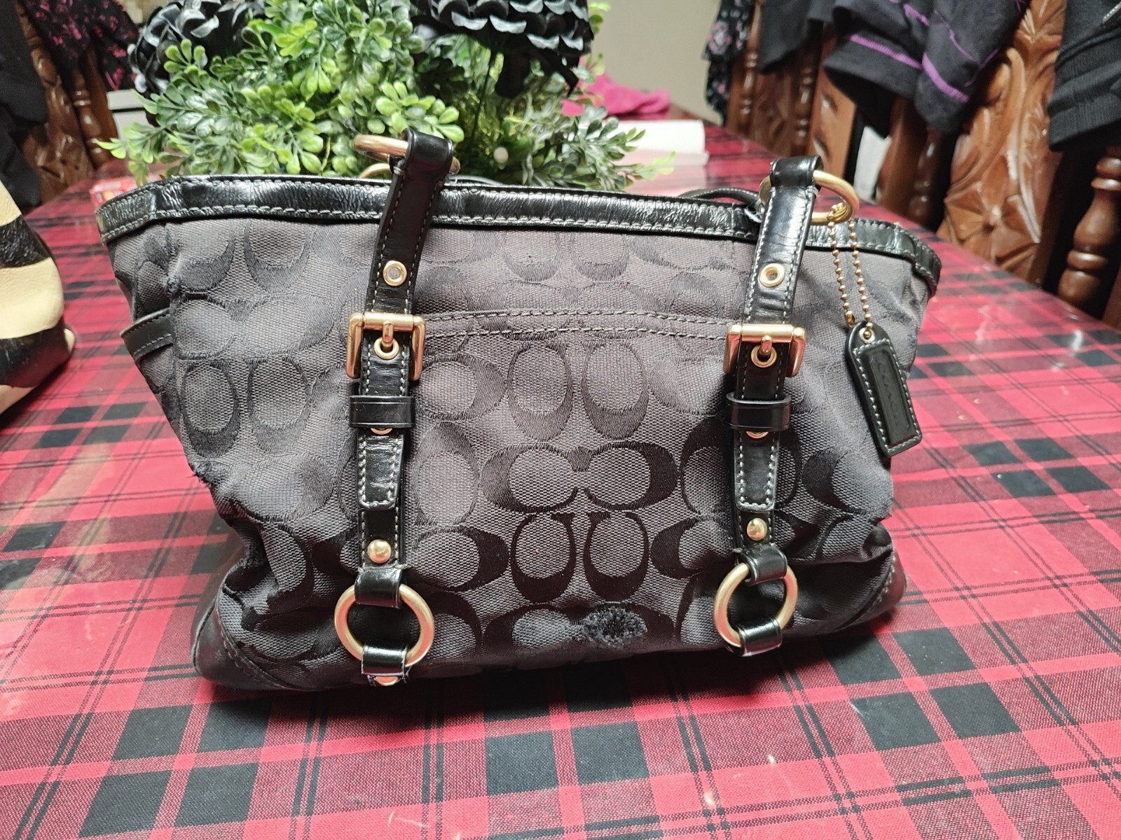 Coach signature Canvas Medium Tote - Gem