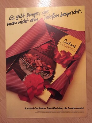 Original Advertising Advertising 1982 Suchard Confiserie Chocolates