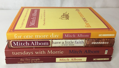 Mitch Albom Lot of 4 Paperbacks - Tuesdays Five People Faith One More Day