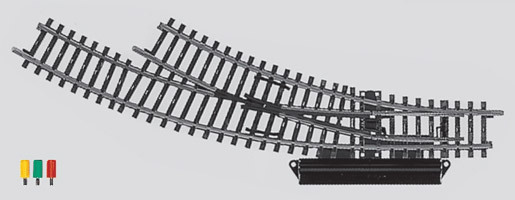 Märklin H0 2269 binario K scambio ad arco destro elettrico - NUOVO